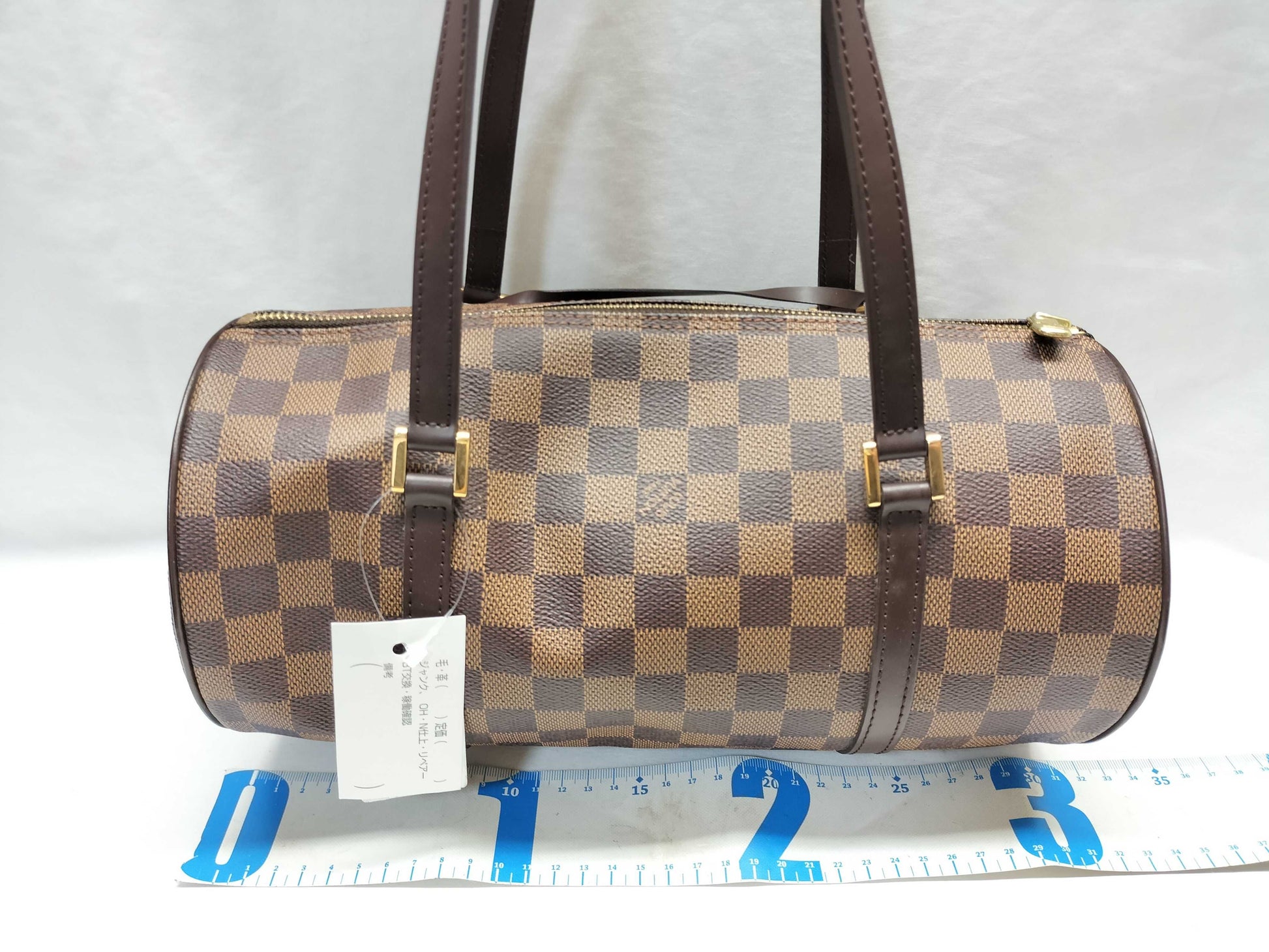 LOUIS VUITTON MB1024 Damier Papillon 30 Handbag with Pouch