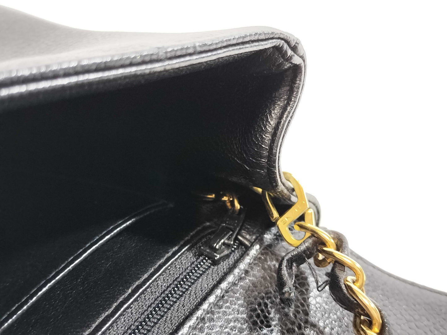 CHANEL Caviar Skin Diana Chain Shoulder Bag