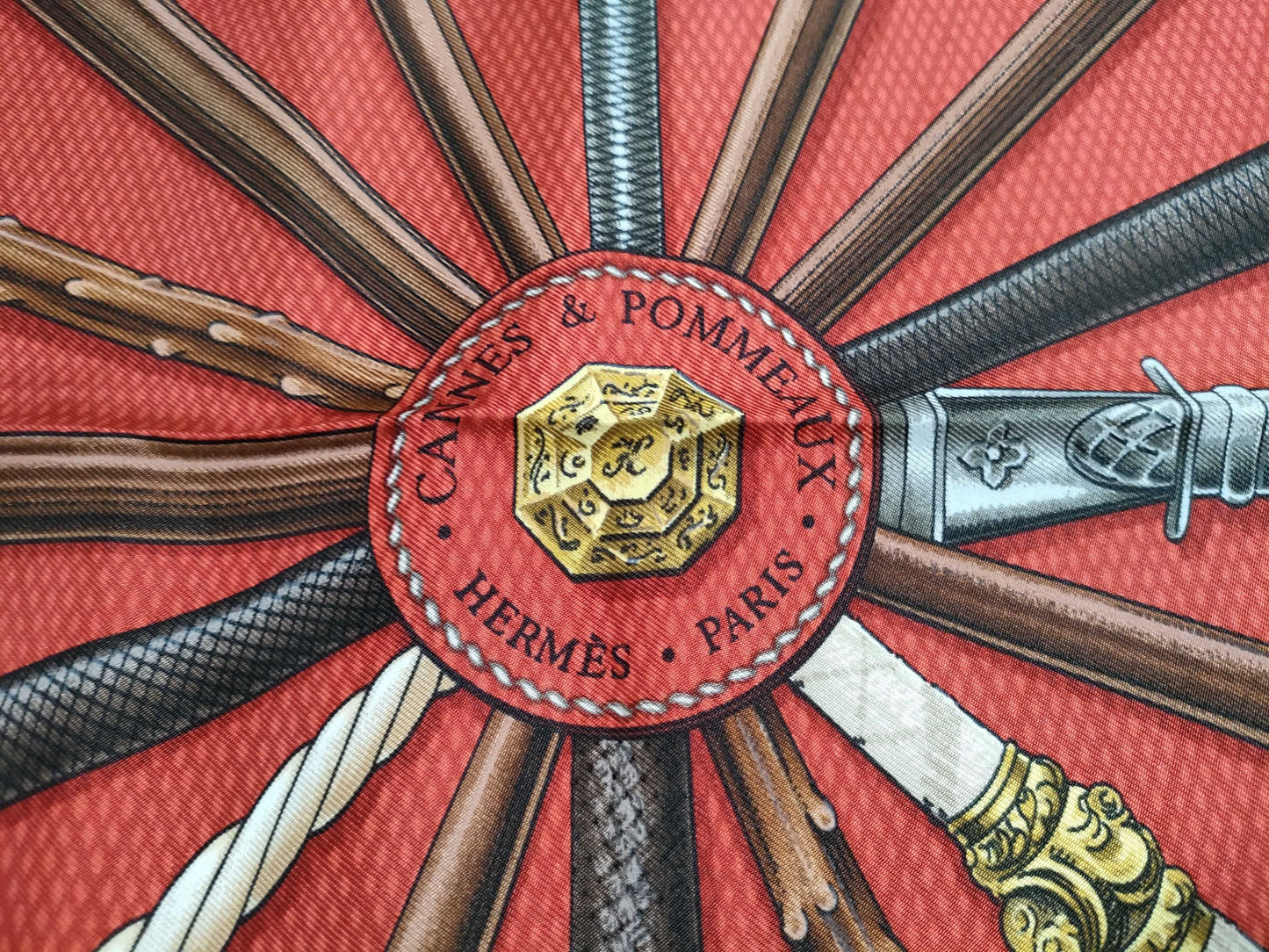 HERMES Carre Walking Stick Scarf