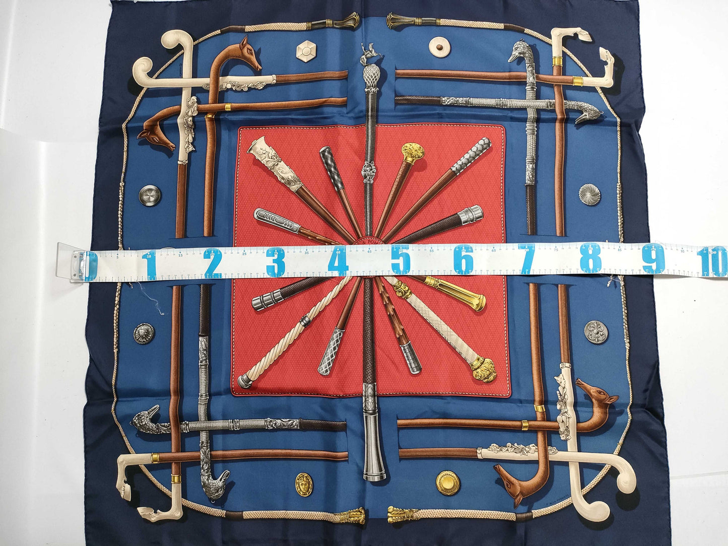 HERMES Carre Walking Stick Scarf