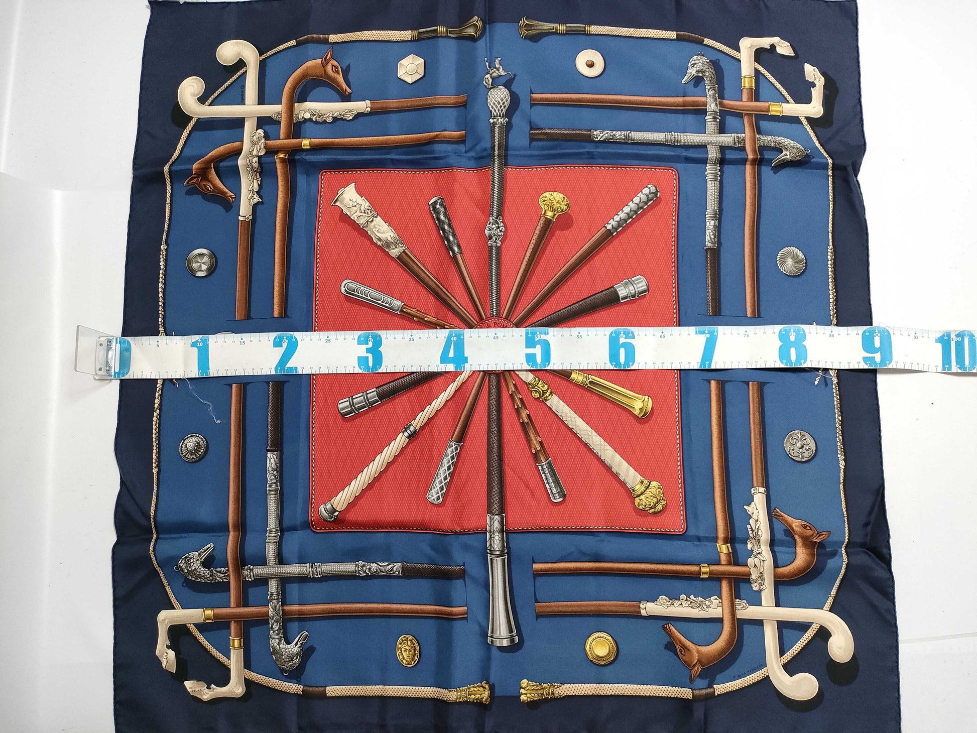 HERMES Carre Walking Stick Scarf