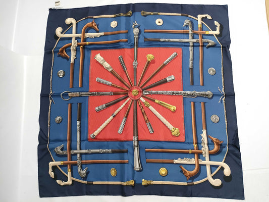 HERMES Carre Walking Stick Scarf