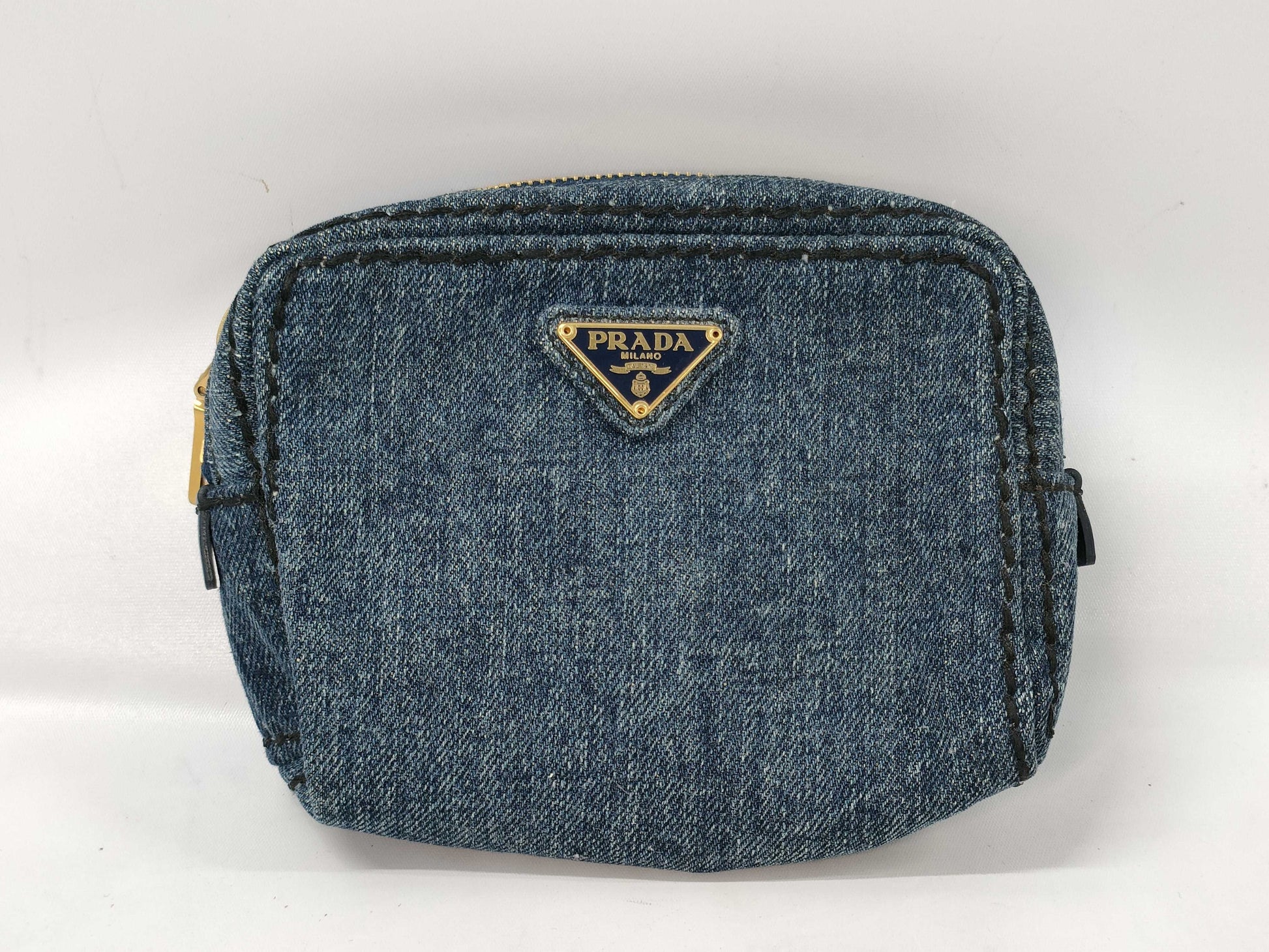 PRADA denim pouch pouch