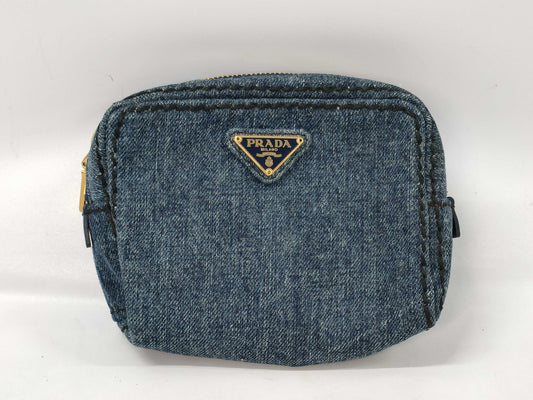 PRADA denim pouch pouch