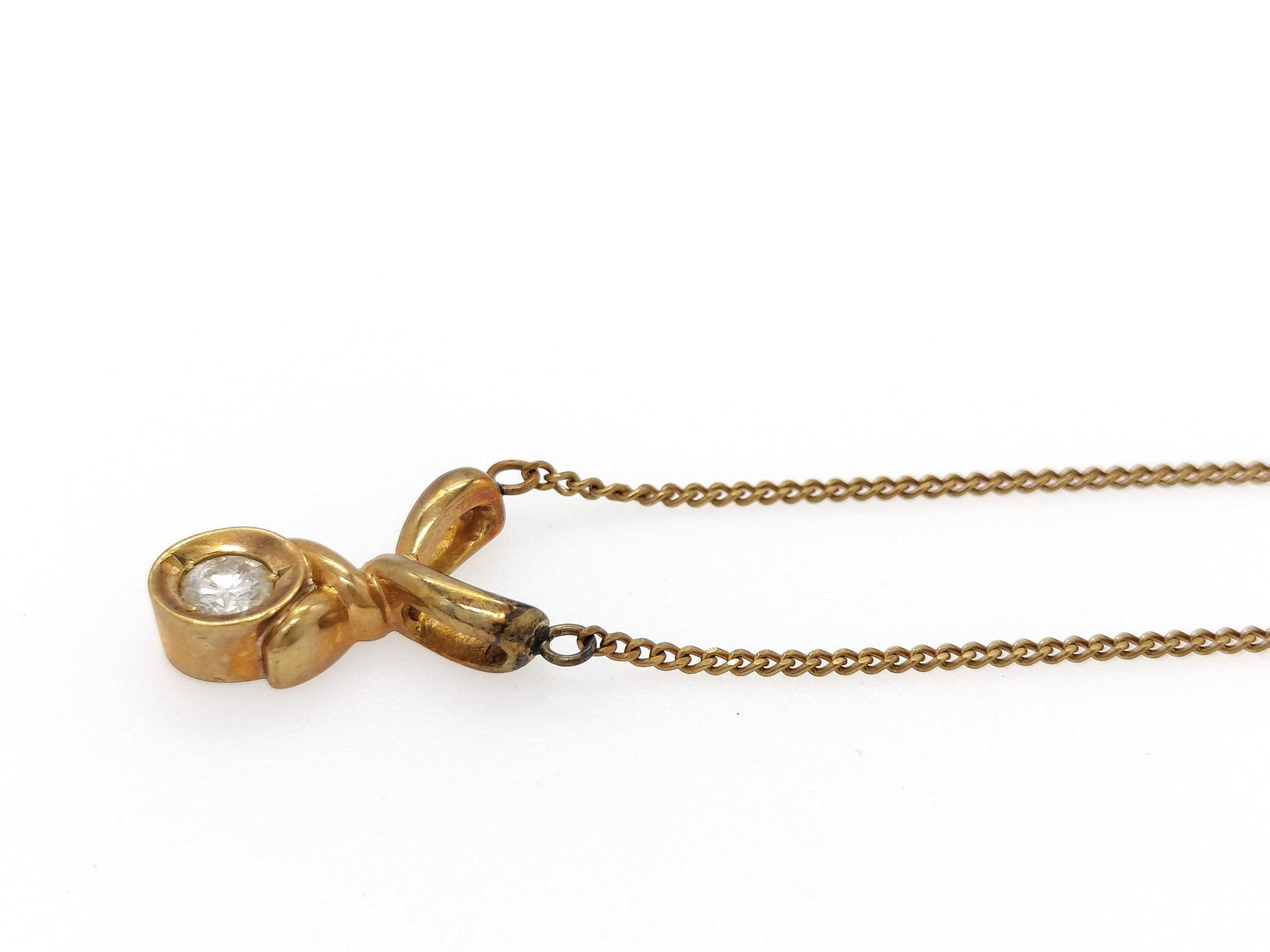 D 0.18ct K18 3.7g Necklace 