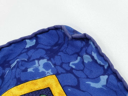 HERMES Carre Blue Scarf