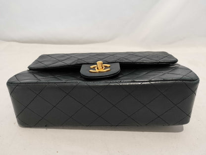 CHANEL Lambskin Double Flap Matelasse Chain Shoulder Bag