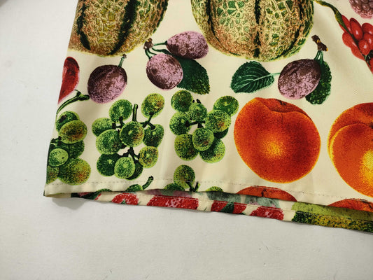 GUCCI 100% Silk Shirt with Fruit Pattern