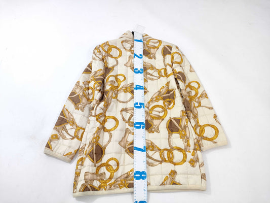 CELINE Quilted Coat with Scarf Pattern