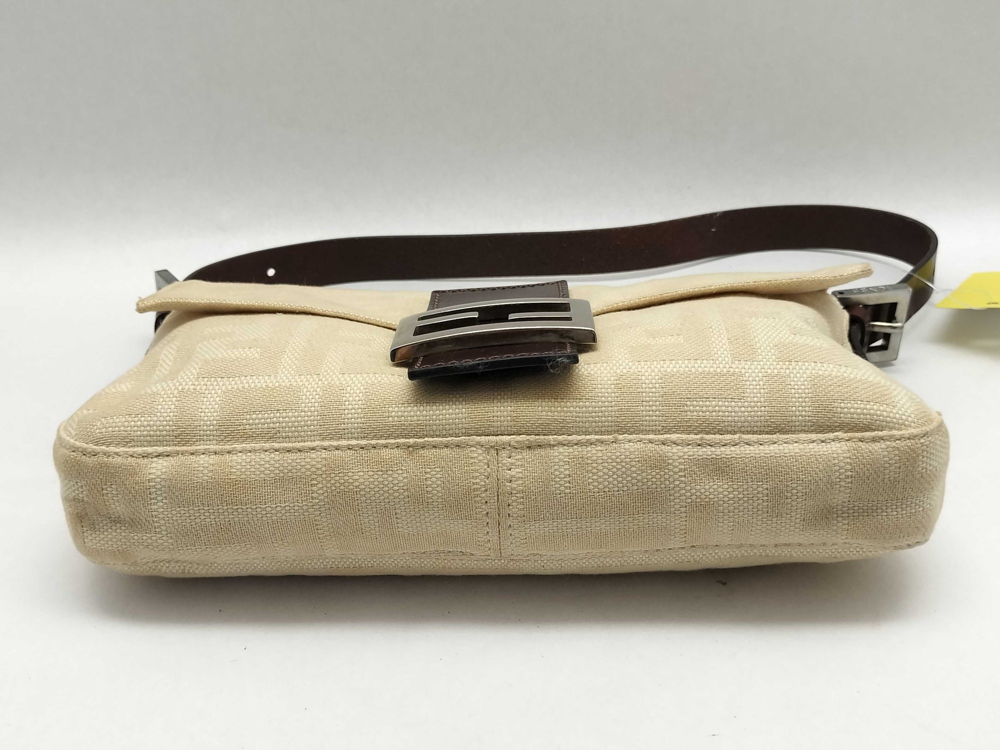 FENDI Zucca Baguette Canvas Shoulder Bag
