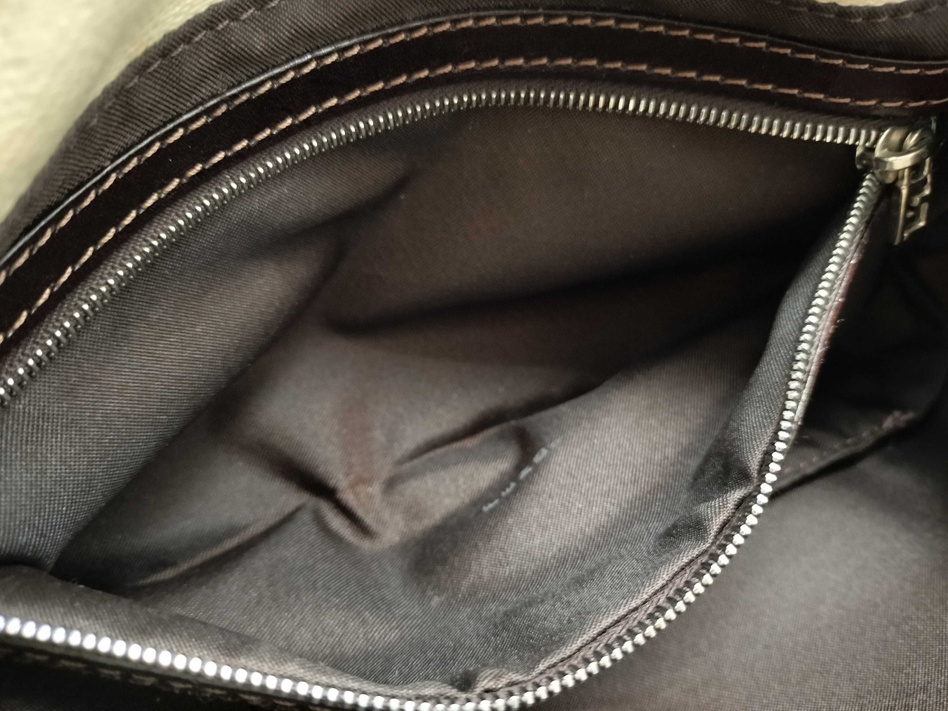 FENDI Zucca Baguette Canvas Shoulder Bag