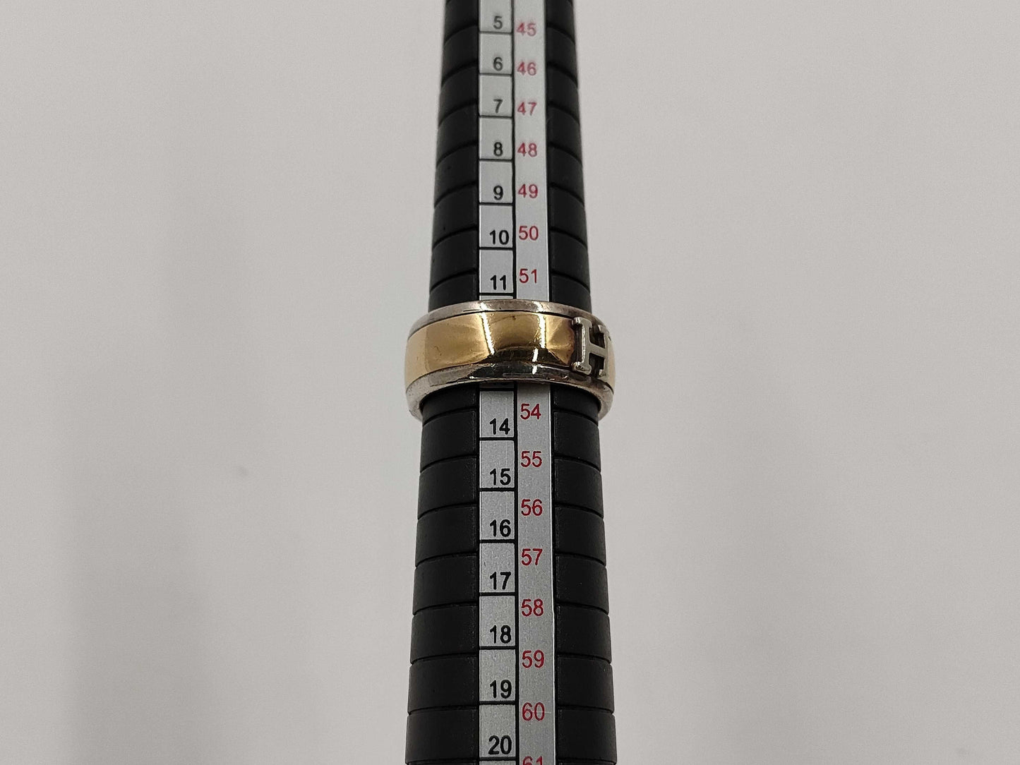 HERMES 750/925 H logo combination ring 9.1g ring