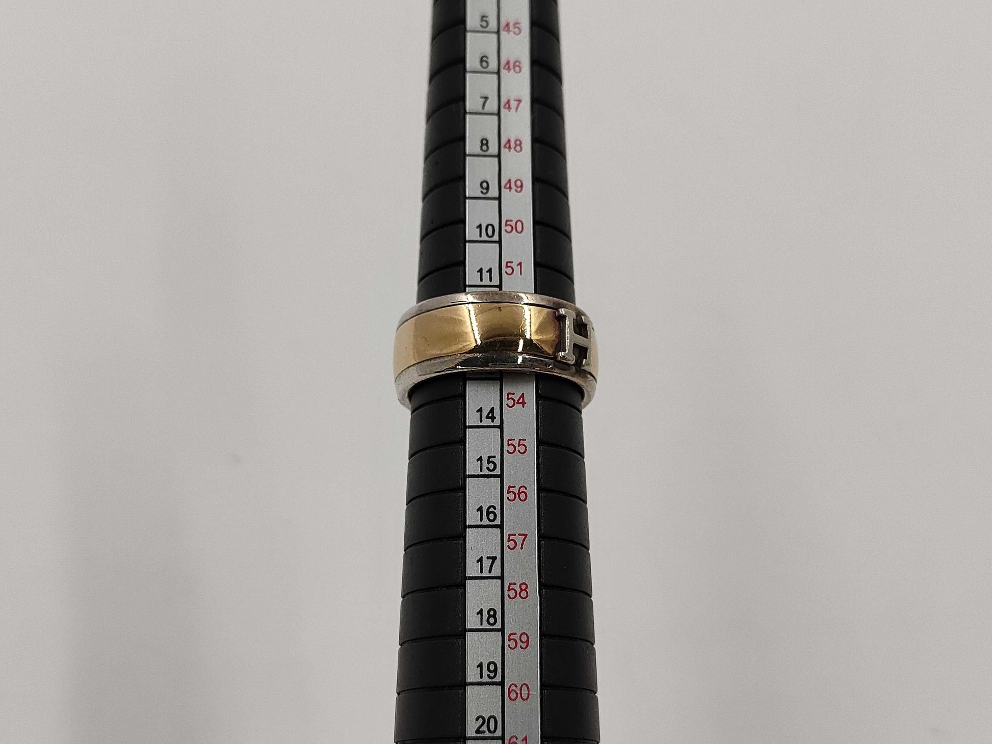 HERMES 750/925 H logo combination ring 9.1g ring