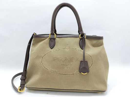 PRADA Canvas 2-Way Tote Bag
