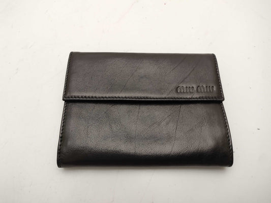 Miu Miu Leather Compact Folding Wallet