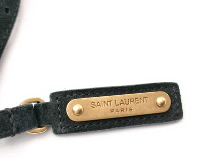 Yves Saint Laurent Suede Rhinestone Fringe Shoulder Bag