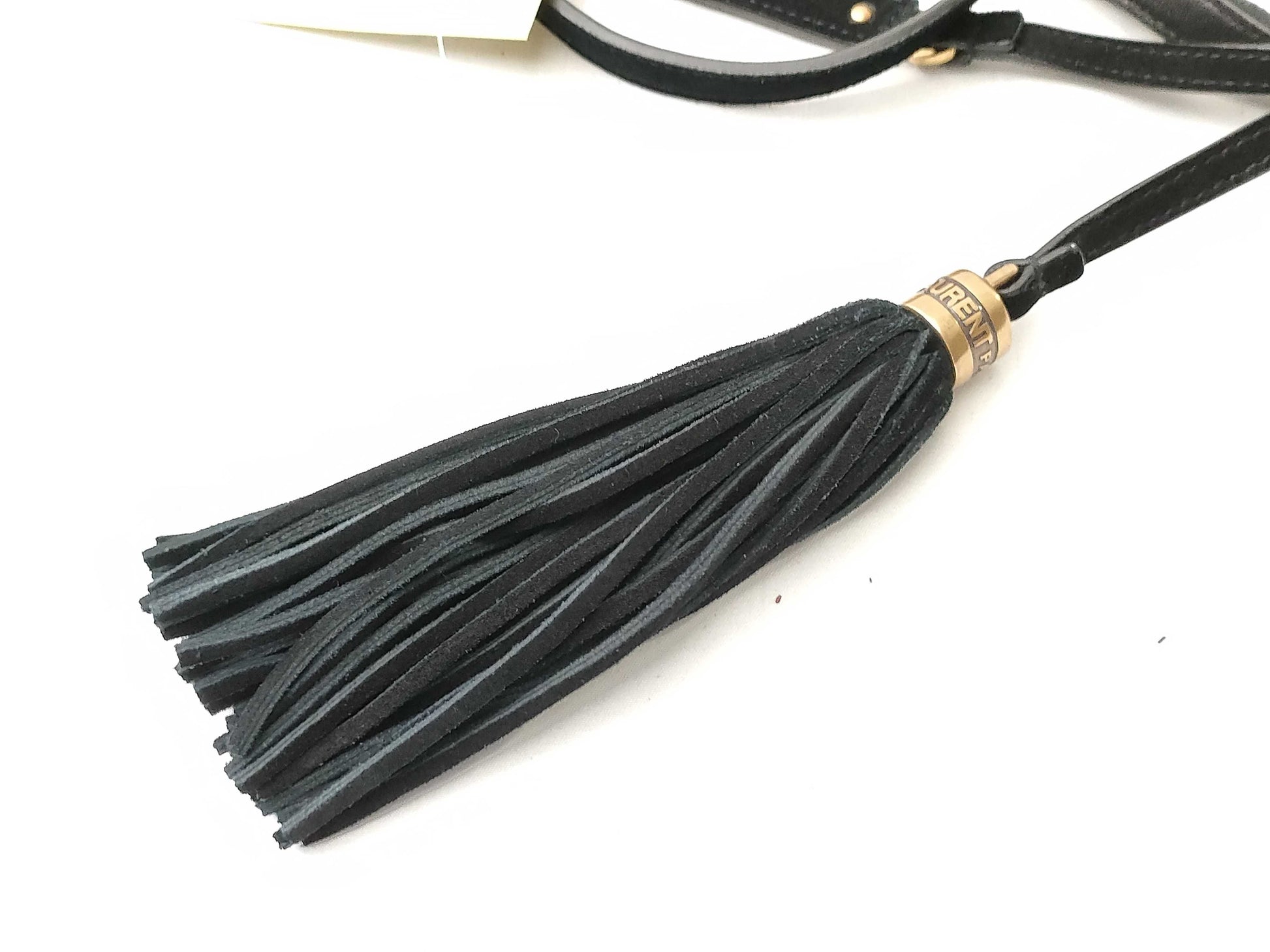 Yves Saint Laurent Suede Rhinestone Fringe Shoulder Bag