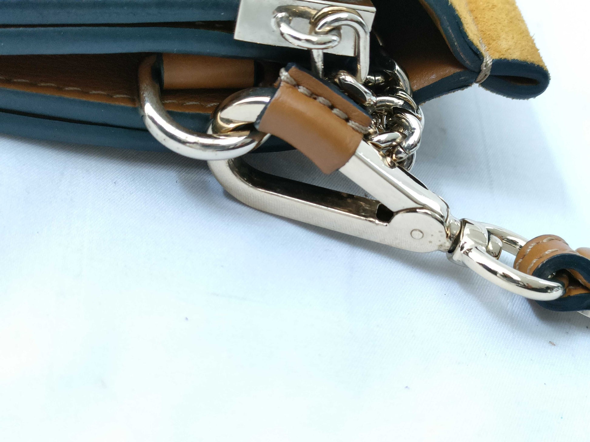 Chloe Faye Suede and Leather Shoulder Bag