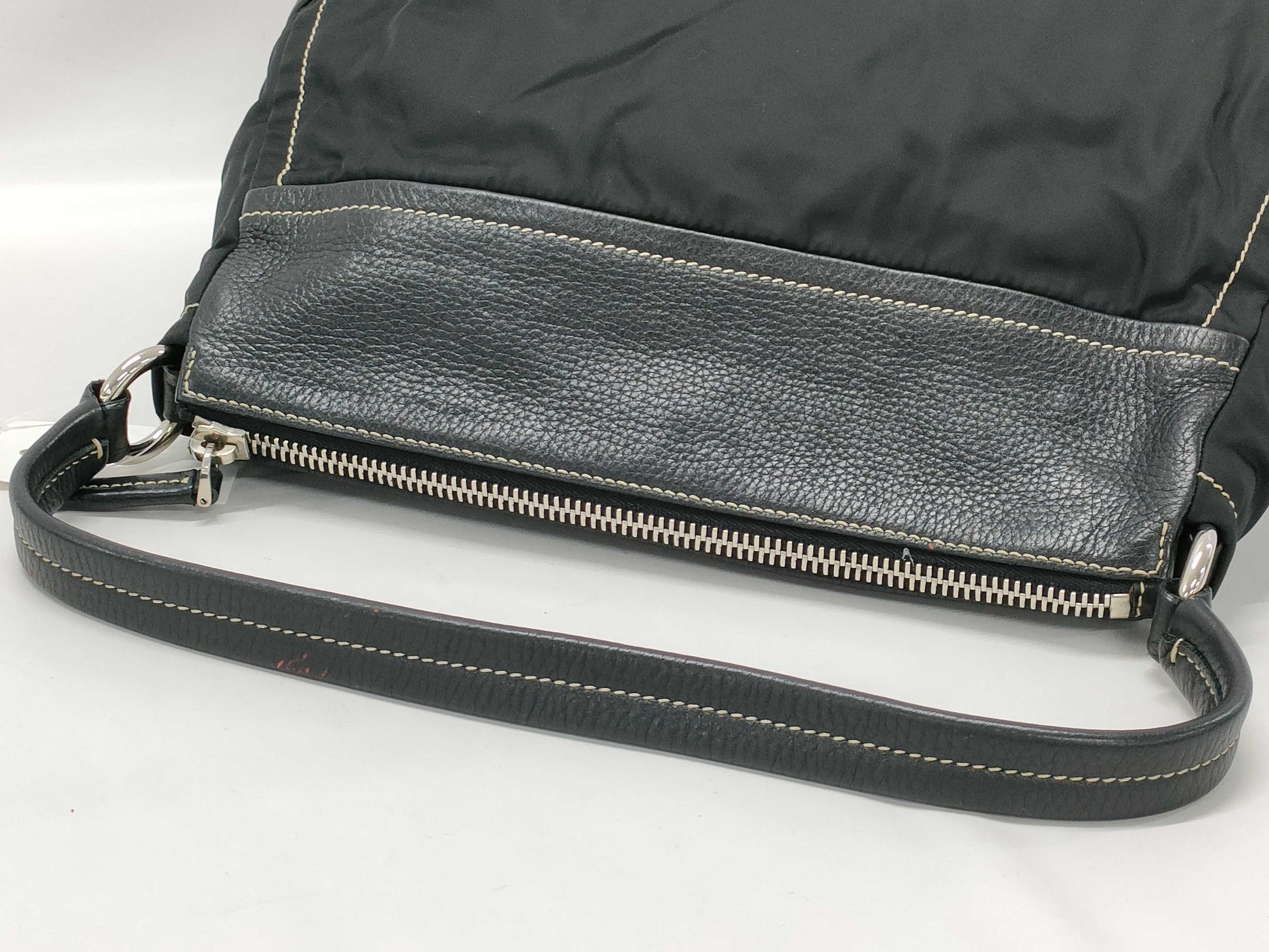 PRADA nylon and leather one-shoulder shoulder bag