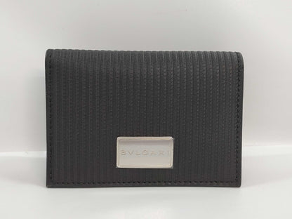 BVLGARI Leather Card Case, Card Case, Pass Case, Business Card Case