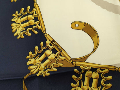HERMES Carre Golden Knight Scarf