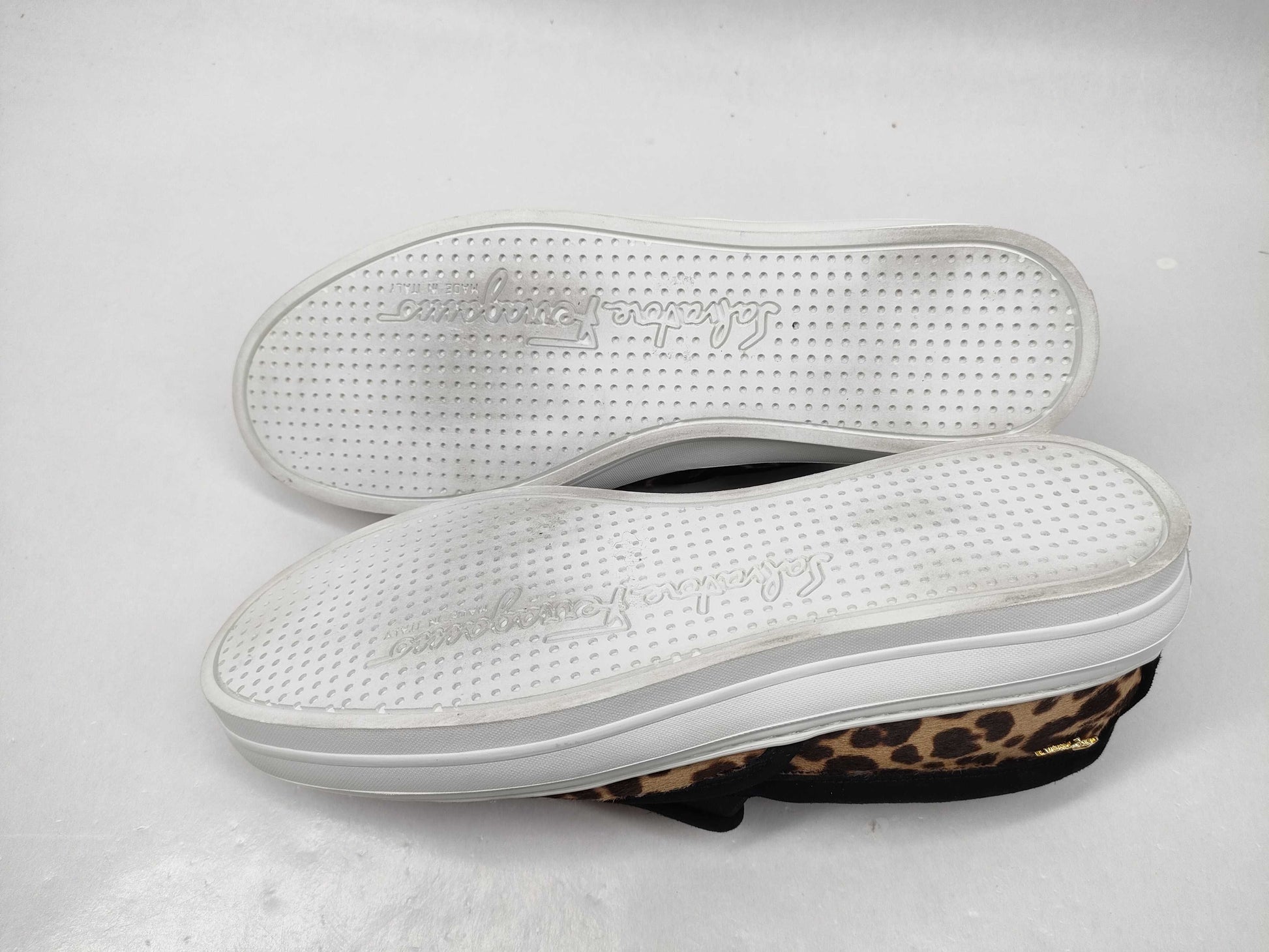 Salvatore Ferragamo Leopard Print Slip-On Shoes