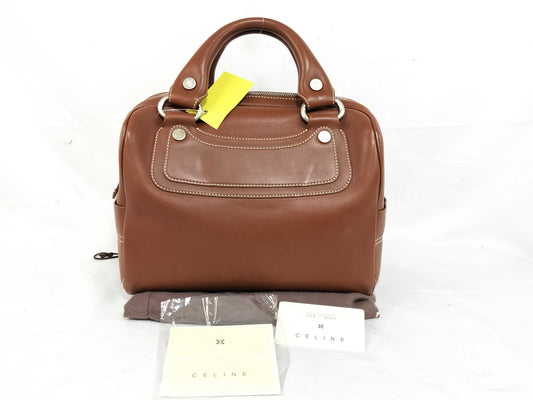CELINE Leather Handbag Brown Handbag