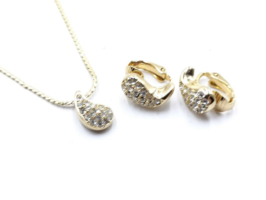 Dior Rhinestone/Necklace/Earring Set Necklace