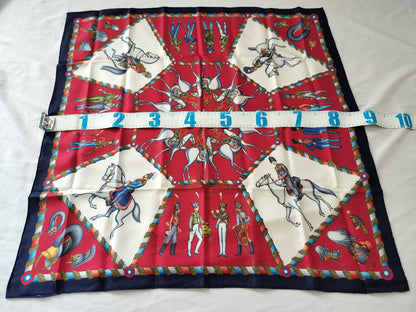 HERMES Carre Carre 90 / Russian Military Museum / White scarf without tag
