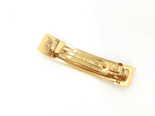 CHANEL 97A Logo Gold Color Barrette Hair Accessory