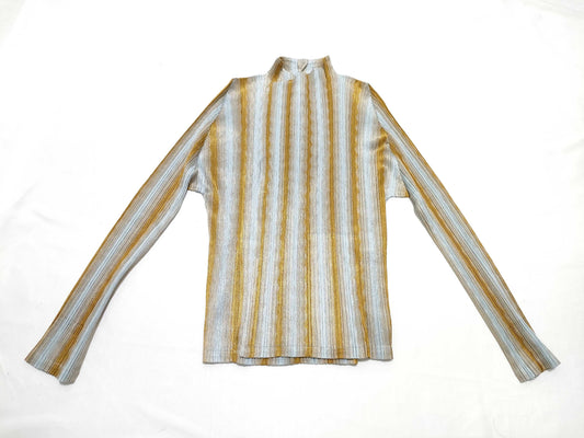 ISSEY MIYAKE Pleats Please Striped Cardigan
