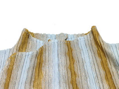 ISSEY MIYAKE Pleats Please Striped Cardigan