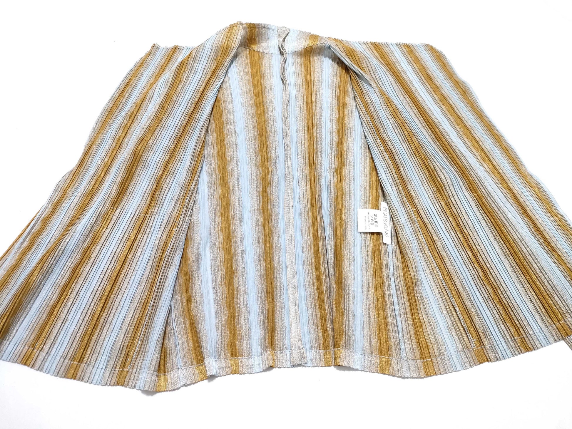 ISSEY MIYAKE Pleats Please Striped Cardigan