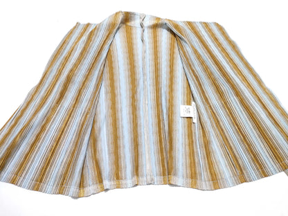 ISSEY MIYAKE Pleats Please Striped Cardigan