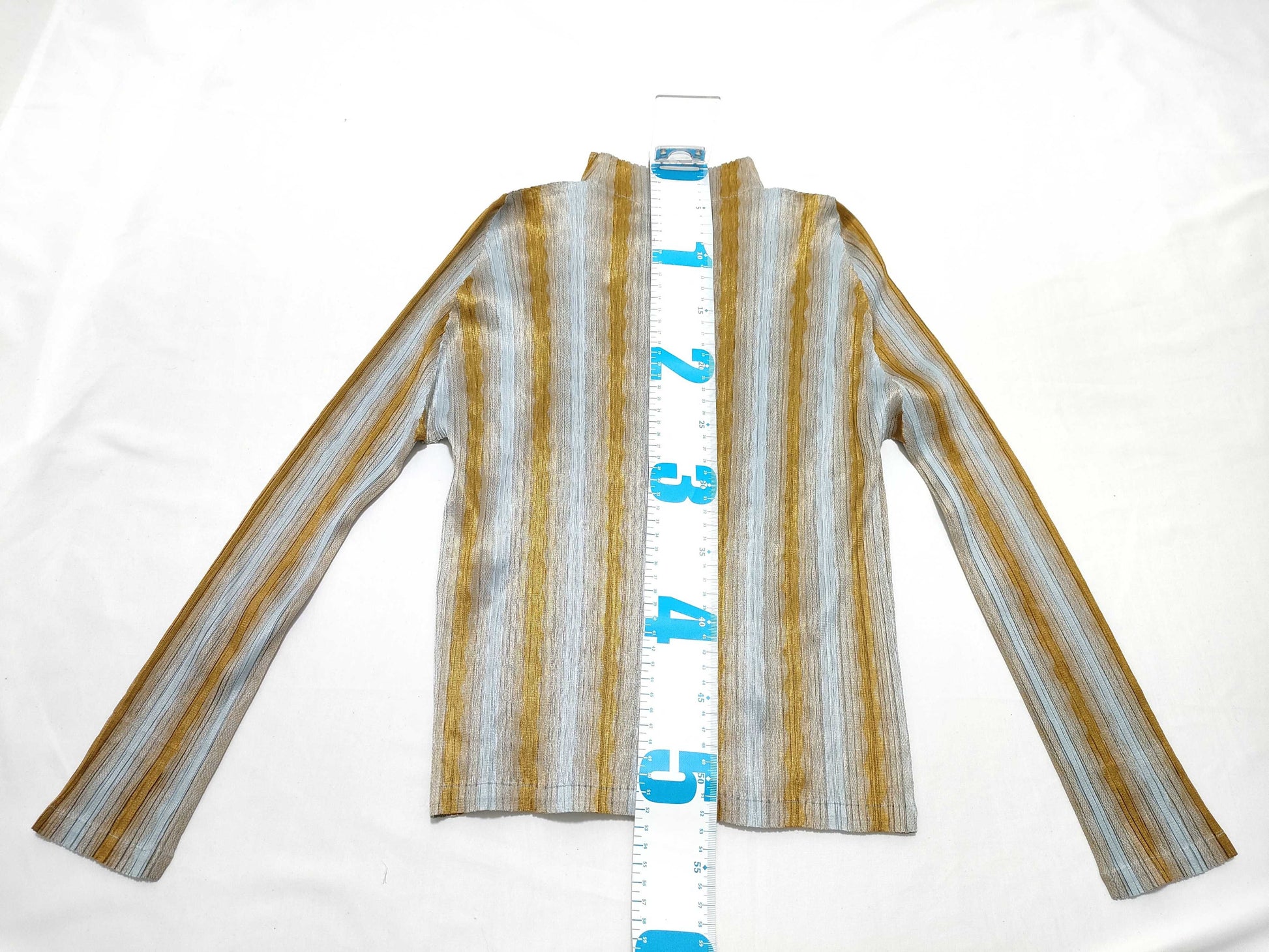 ISSEY MIYAKE Pleats Please Striped Cardigan