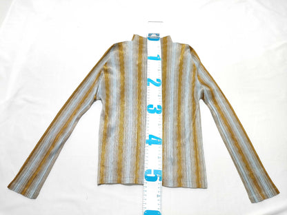 ISSEY MIYAKE Pleats Please Striped Cardigan