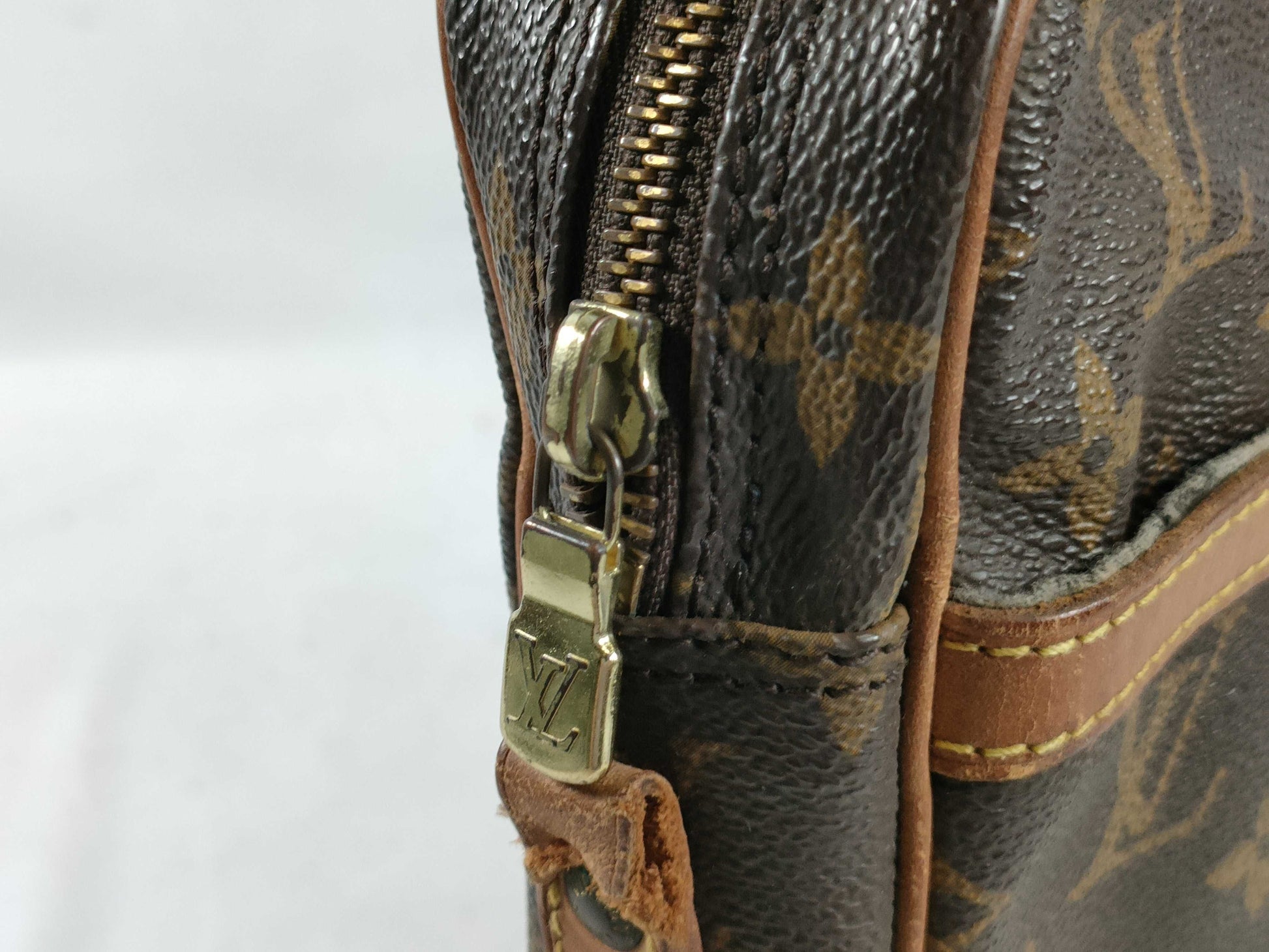 LOUIS VUITTON Monogram M45266 Danube Shoulder Bag with Torn Shoulder Strap