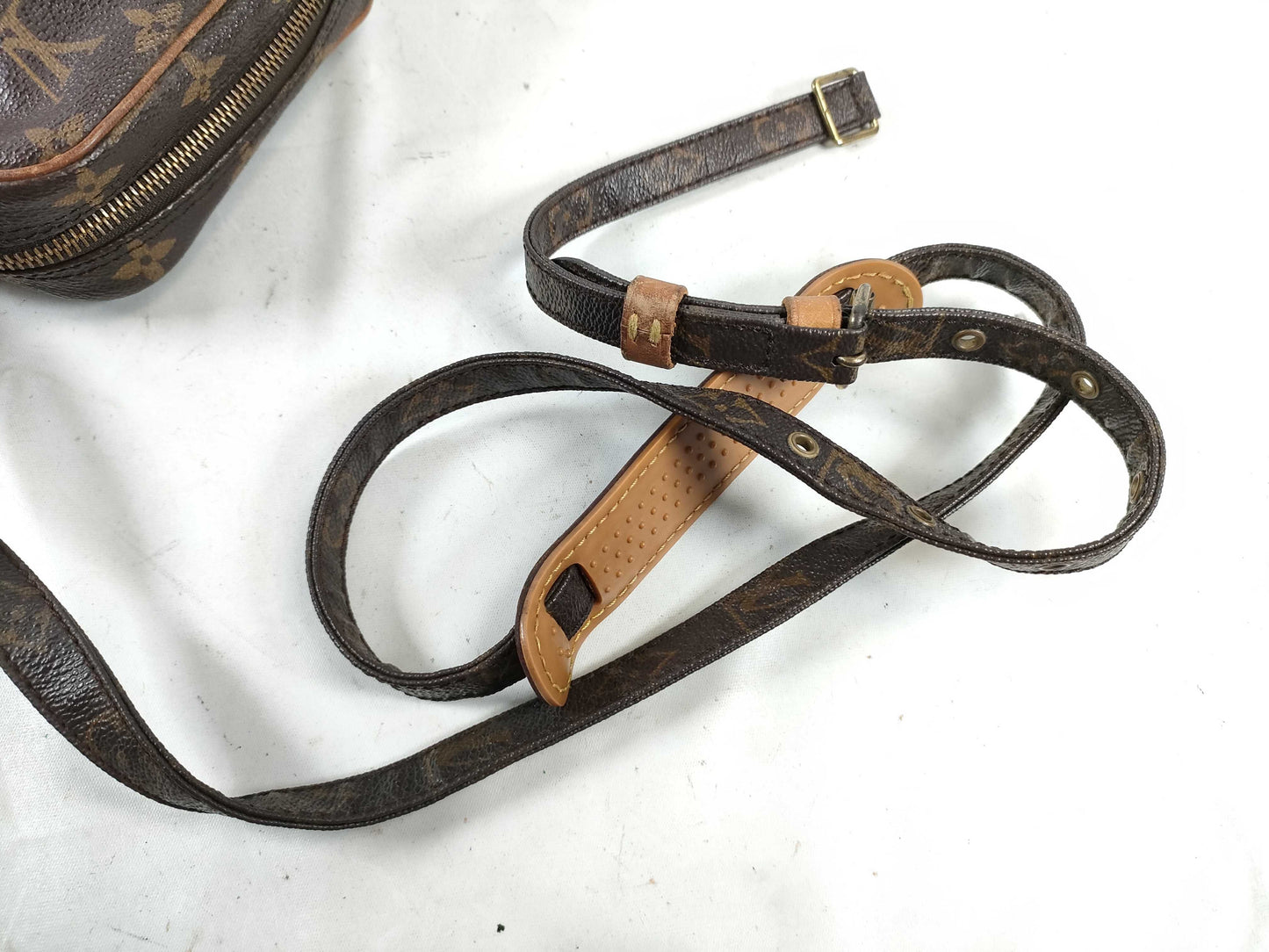 LOUIS VUITTON Monogram M45266 Danube Shoulder Bag with Torn Shoulder Strap