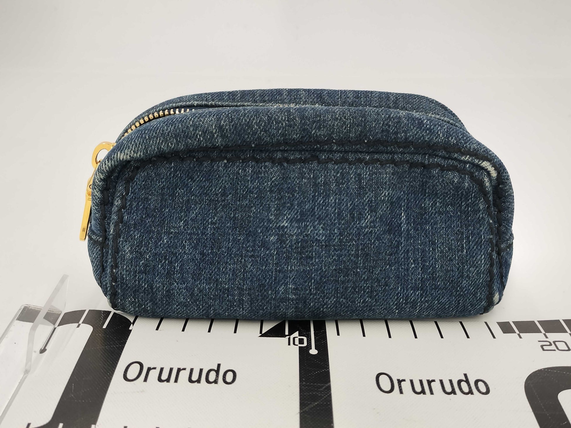 PRADA denim makeup pouch