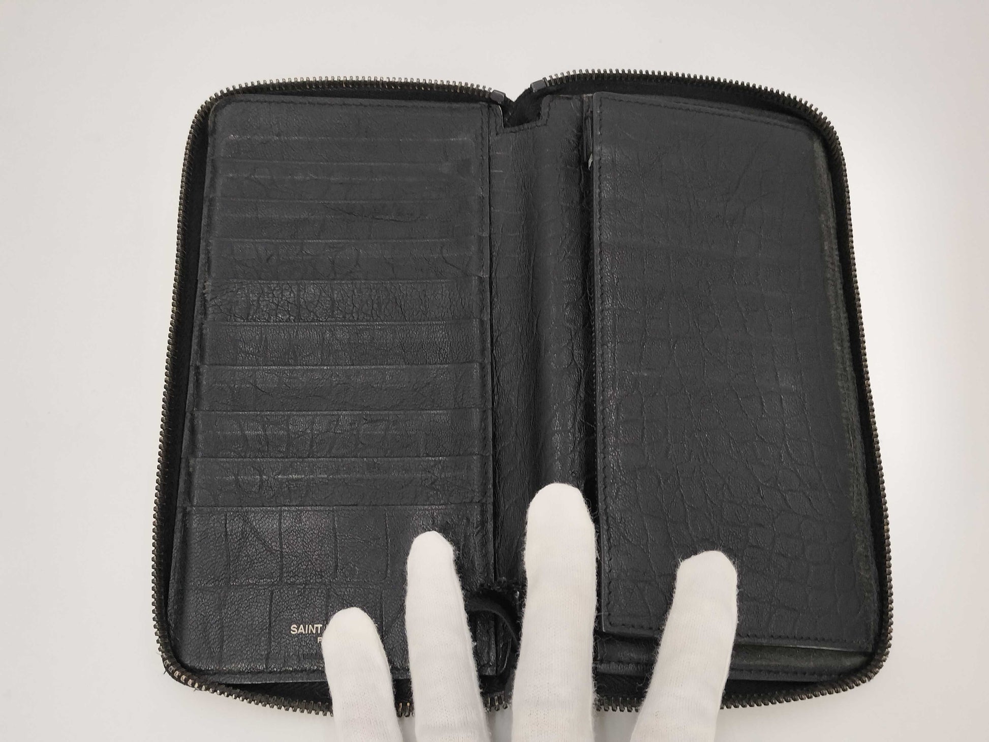 Yves Saint Laurent Embossed Long Wallet
