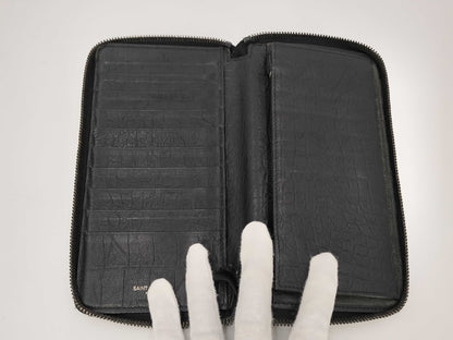 Yves Saint Laurent Embossed Long Wallet