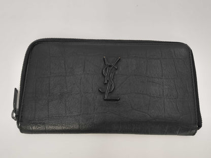Yves Saint Laurent Embossed Long Wallet