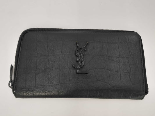 Yves Saint Laurent Embossed Long Wallet