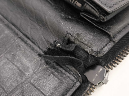 Yves Saint Laurent Embossed Long Wallet