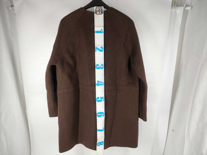 theory cashmere/wool/zip-up/collarless coat