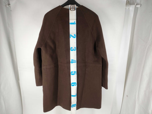 theory cashmere/wool/zip-up/collarless coat