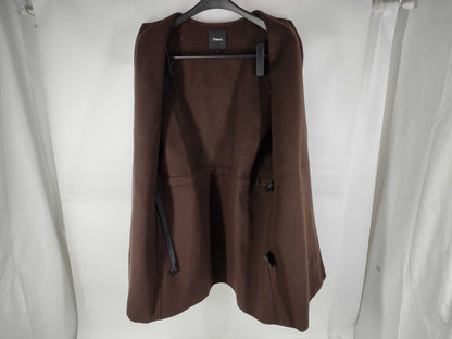 theory cashmere/wool/zip-up/collarless coat