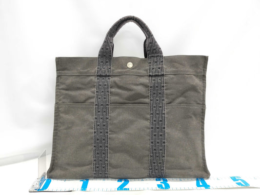 HERMES Air Line MM Tote Bag Gray with Cadena