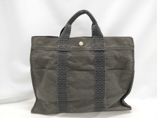 HERMES Air Line MM Tote Bag Gray with Cadena