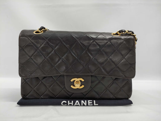 CHANEL Lambskin Matelasse Chain Shoulder Bag with Double Flap, Size 25, No. 4